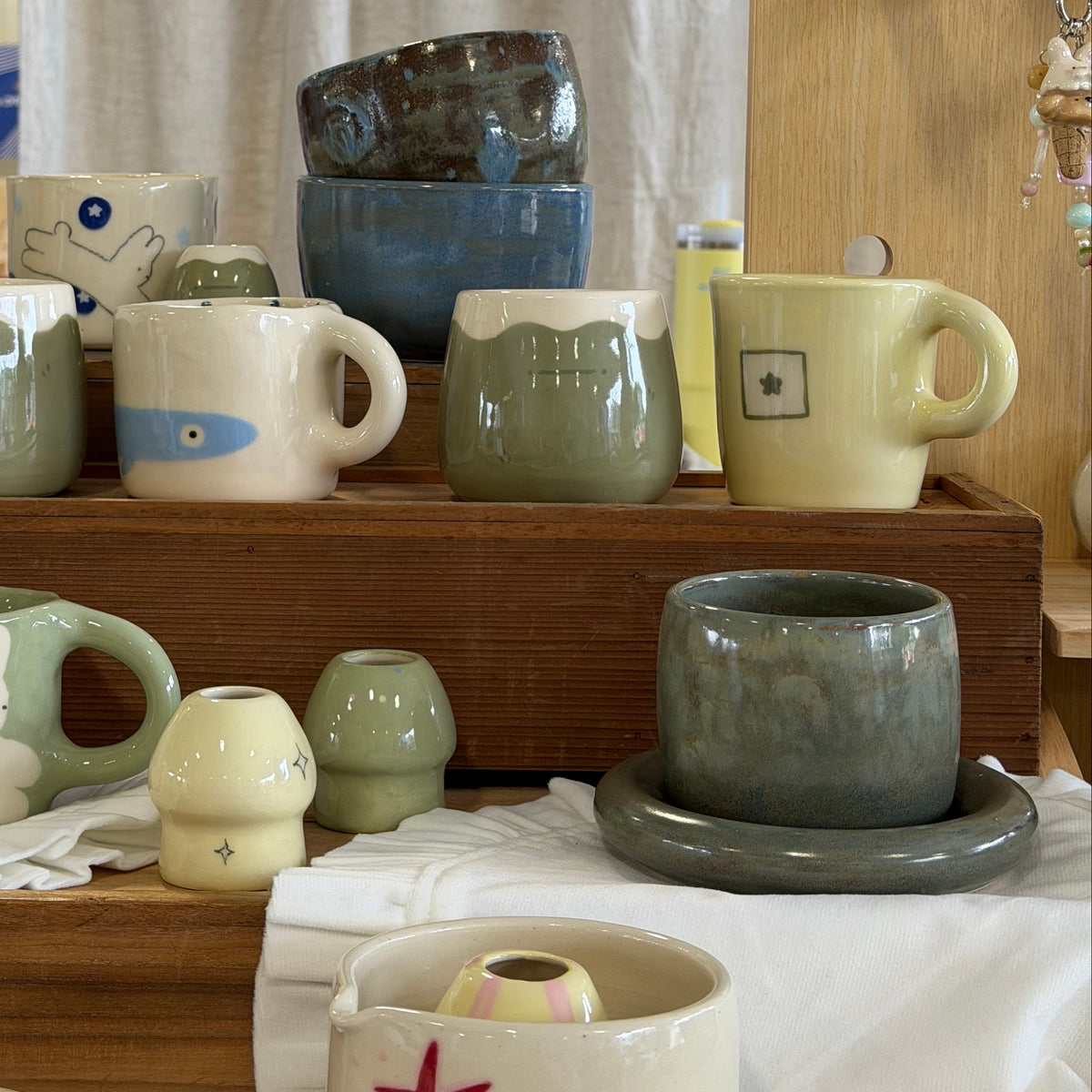 Moss and Stone Cup + Coaster Set