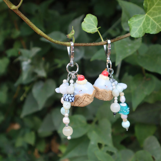 Blue Whale Sundae Keychain